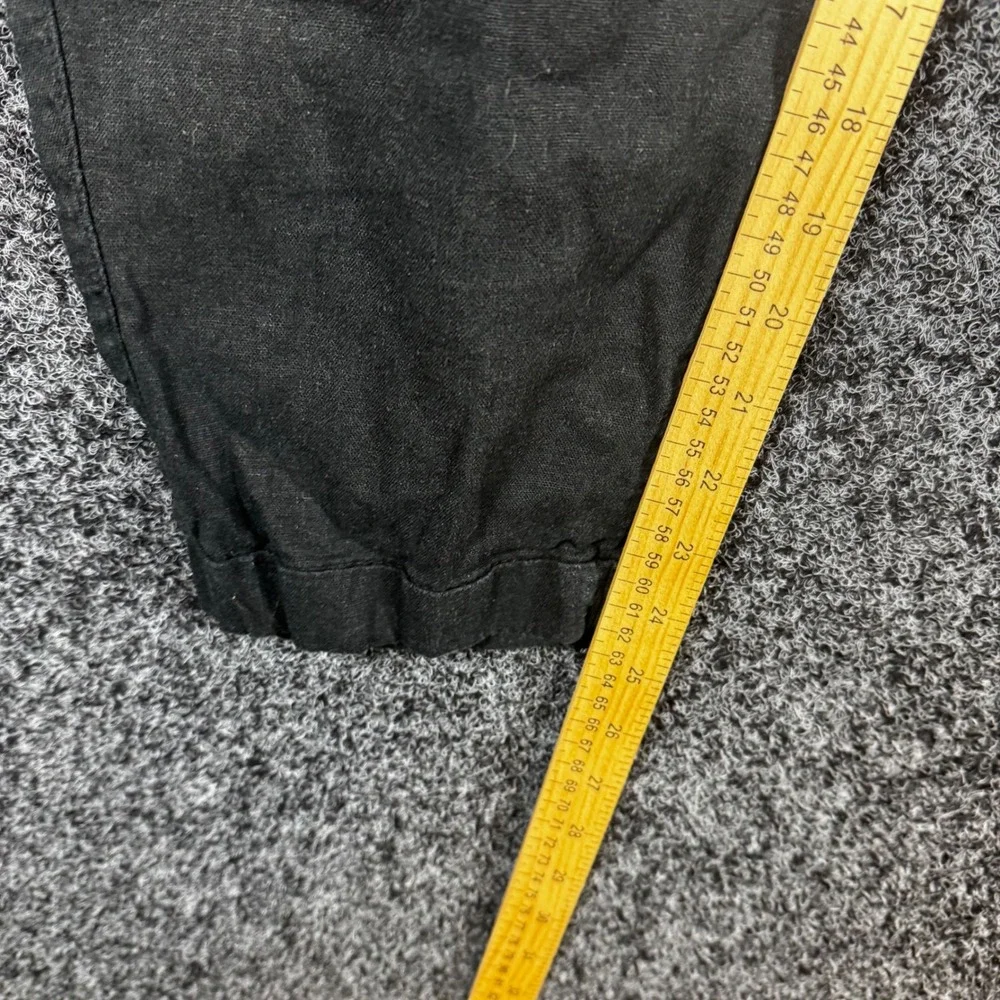 Old Navy Mens XL Black Linen Blend Drawstring Elastic Waist Jogger Pants Casual